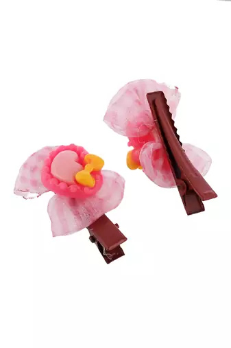 Set of 6 bow lace hair alligator clip