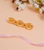 Gold plated embellished hair barrette accessory