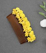 Women yellow floral handcrafed hair accessory