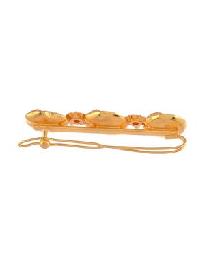 Gold plated embellished hair barrette accessory 4