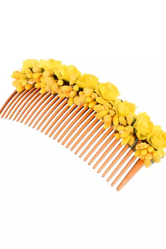 Women yellow floral handcrafed hair accessory