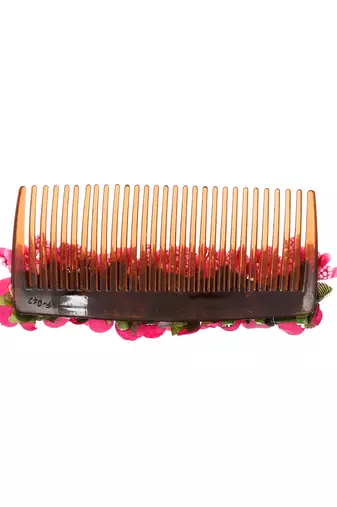 Women pink floral handcrafed hair accessory