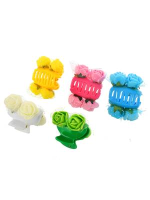 Flower embellished claw clip hair accessory 2
