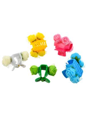Flower embellished claw clip hair accessory 3