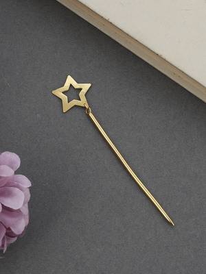 Pentagon gold shooting star hairstick 1