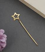 Pentagon gold shooting star hairstick