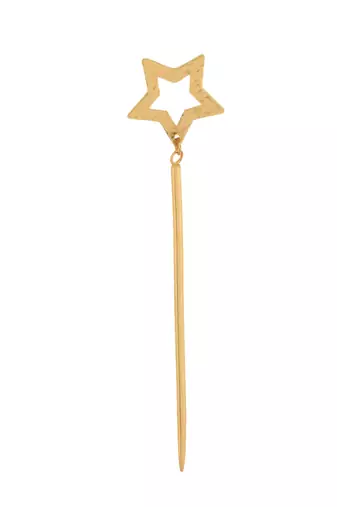 Pentagon gold shooting star hairstick