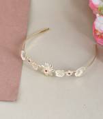 Silver plated tiara floral metal hairband
