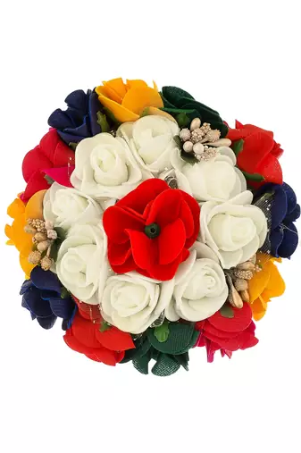 Multicolor flower hair bun cover