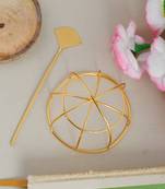 Gold plated designer juda bun cover hair accessory