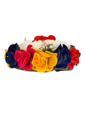 Multicolor flower hair bun cover 4