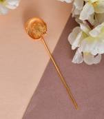 Amoeba tama kanzashi gold plated metal hair stick