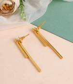 Gold plated handcrafted western drop earrings