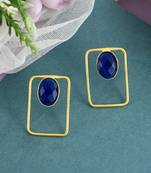 Gold plated drop earrings