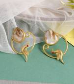 Gold plated bird earrings