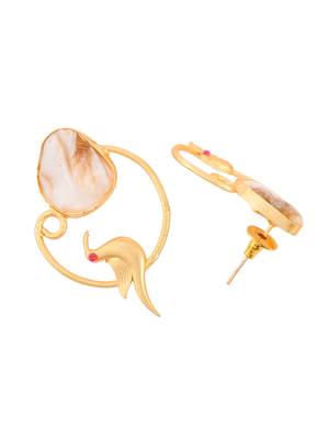 Gold plated bird earrings 4