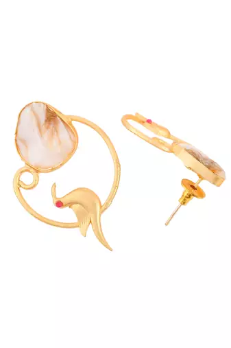 Gold plated bird earrings