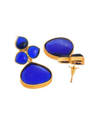 Gold plated floral drop earrings 3