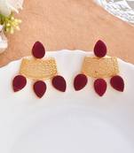 Ethnic red stone earrings for women