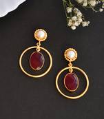 Brass handcrafted half hoop earrings