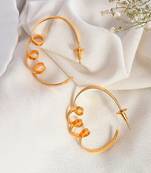 Gold plated half hoop earrings