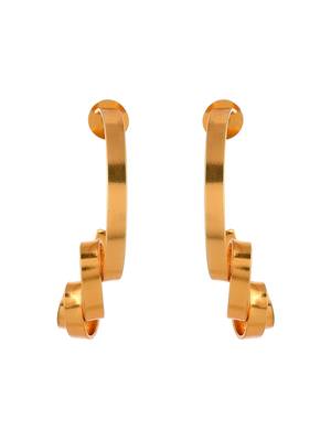 Gold plated half hoop earrings 3