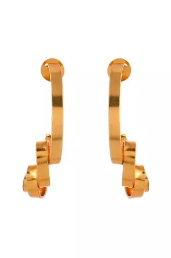Gold plated half hoop earrings