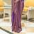 Kimisha women's purple silk woven saree with unstitched blouse piece