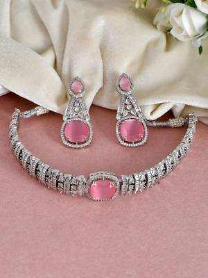 Pink quartz ad jewellery set 1