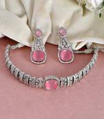 Pink quartz ad jewellery set