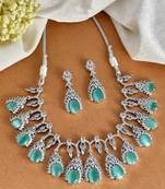 Heavy american diamond jewellery set