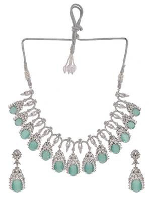 Heavy american diamond jewellery set 3