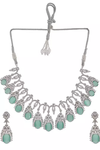 Heavy american diamond jewellery set