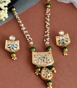 Gold plated kundan jewellery set