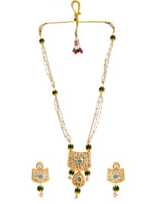 Gold plated kundan jewellery set 3