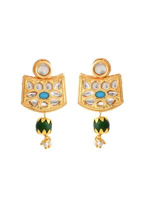 Gold plated kundan jewellery set 4