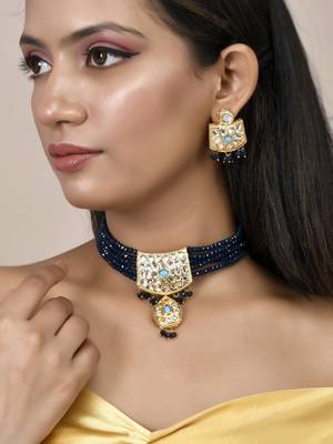 Kundan choker jewellery set 2