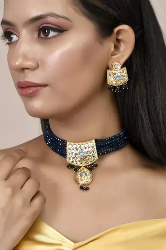 Kundan choker jewellery set