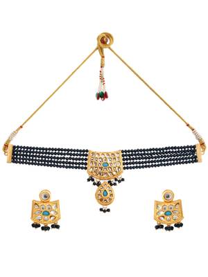 Kundan choker jewellery set 3