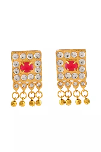 Gold plated kundan choker jewellery set