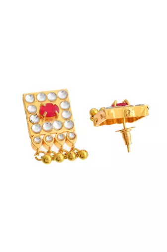 Gold plated kundan choker jewellery set