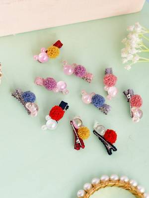 Set of 10 fur alligator hair pin 1