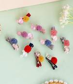 Set of 10 fur alligator hair pin