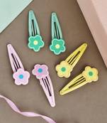 Set of 6 tic tac flower hairclip