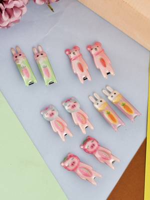 Set of 10 jelly alligator hair pin 1