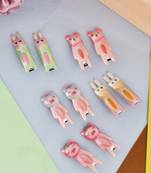 Set of 10 jelly alligator hair pin