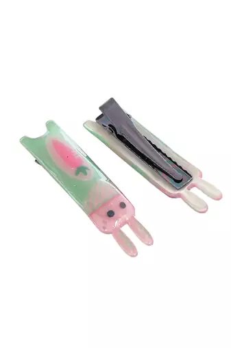 Set of 10 jelly alligator hair pin