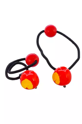 Set of 2 apple ponytail holder