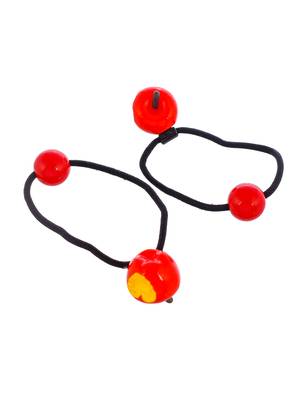 Set of 2 apple ponytail holder 3