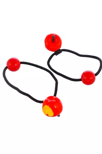 Set of 2 apple ponytail holder